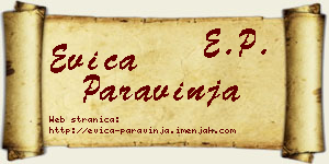 Evica Paravinja vizit kartica
